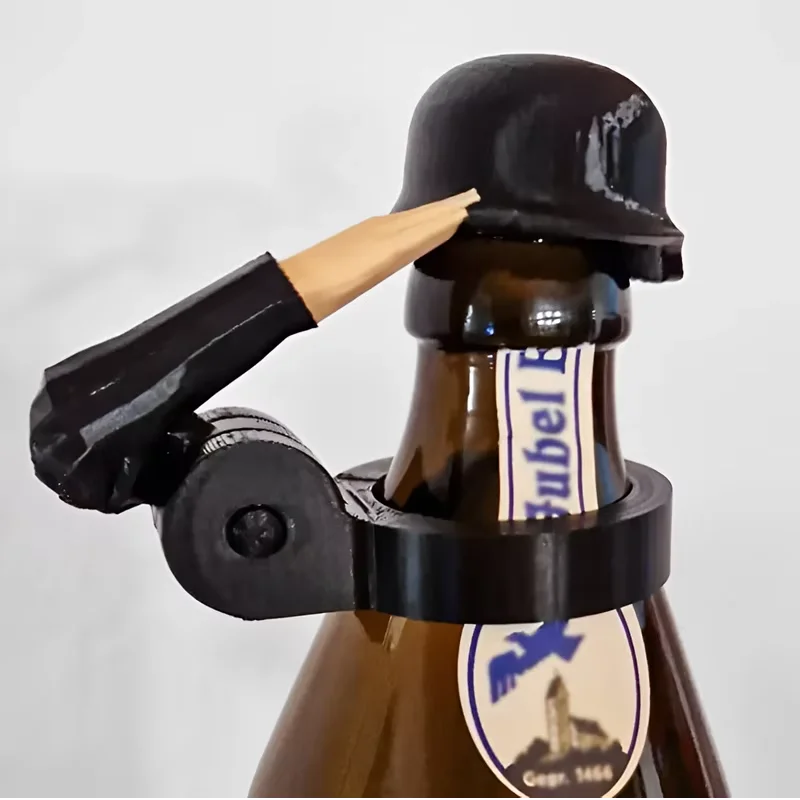 Wine Beer Hat - Lustiger Bierflaschenhelm Kreativer Wein-Soldatenhut Staubdichter Flaschenhut
