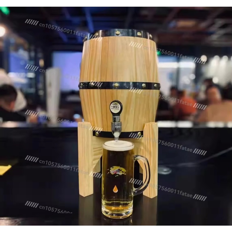 Wine Draft Beer - Bierregal 3L mit Edelstahl-Inneneinsatz, Zapfhahn für